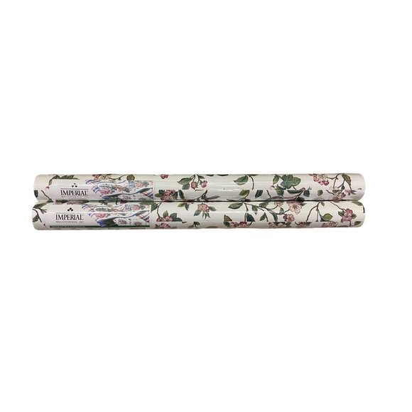 Imperial Wallpaper Rolls Set of 2 NEW Sealed Floral Vinyl